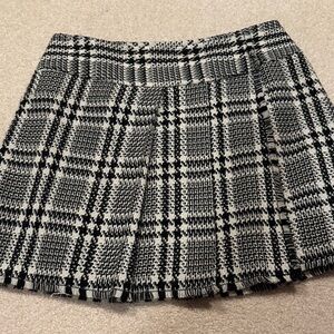 Isaac Mizrahi Black and White Checkered A-Line Skirt